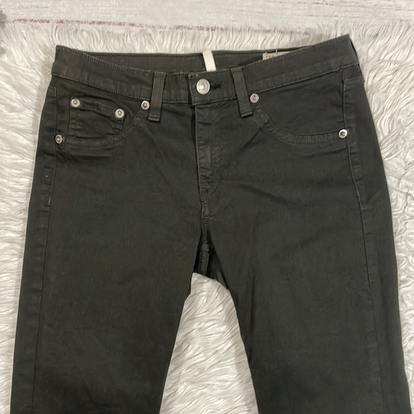 Rag & Bone Skinny Legging Low Rise Jeans Dark Green PFD - Picture 5 of 11